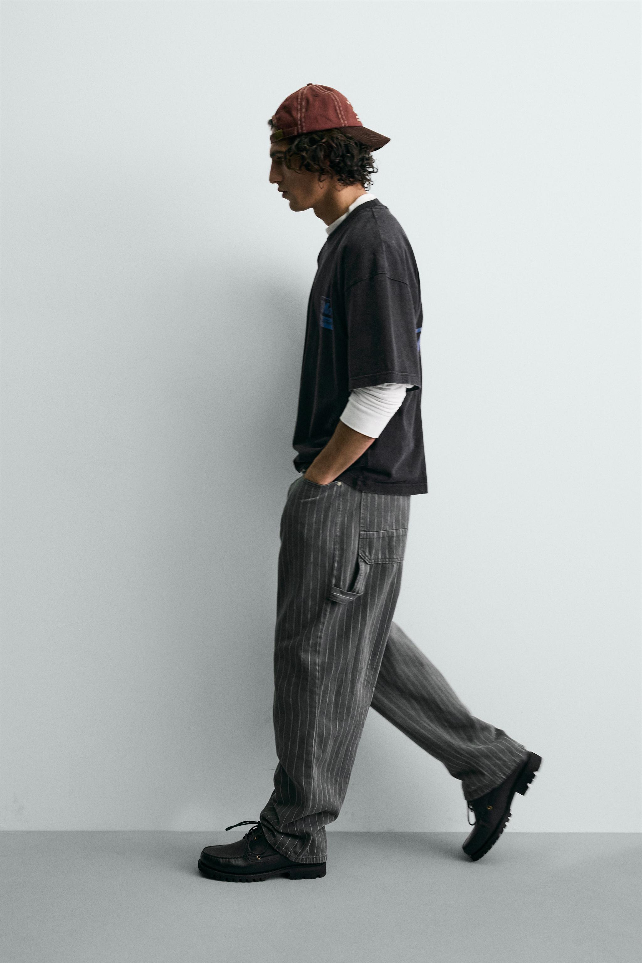 PANTALON BAGGY FIT RAYURES